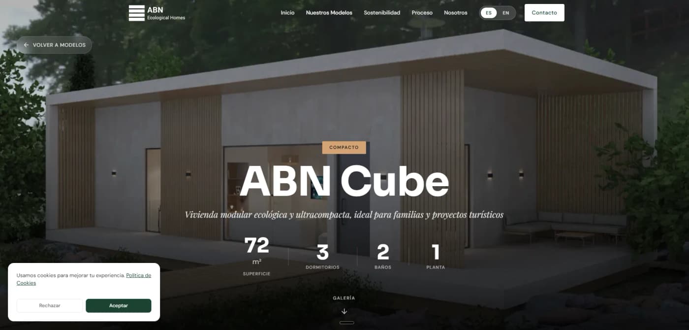 ABN Ecological Homes — 1.Modelo Page