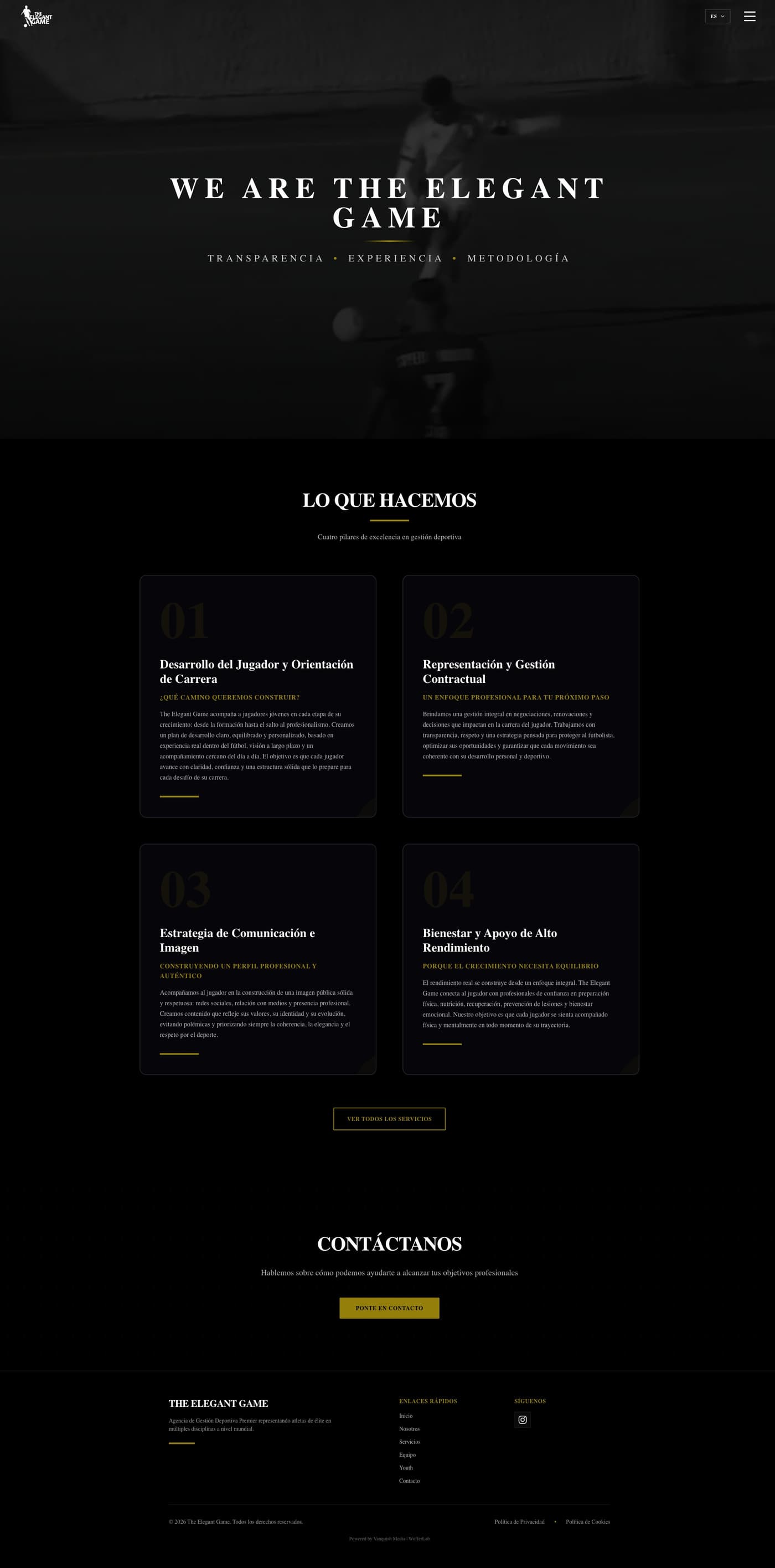 The Elegant Game — Homepage